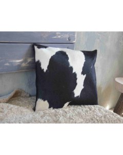 Декоративная подушка из коровьей шкуры черно белая 35 на 35 Shkura-dekor