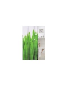 Штора для ванной Фотопринт 180x180 Freshness зеленая YX 2406 без колец Zalel