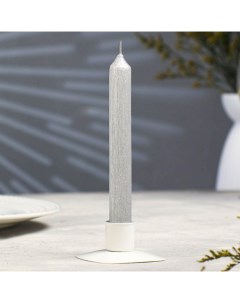 Свеча античная Винтаж 17x1 8 см серебро Nobrand