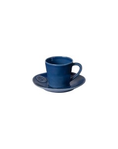 Чашка с блюдцем 190 мл керамическая синяя Costa nova