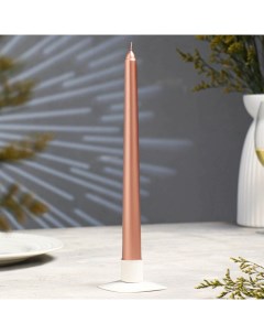Свеча античная 2 3x25 см лакированная нежно розовый металлик Nobrand