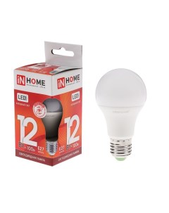 Лампа светодиодная IN HOME LED A60 VC Е27 12 Вт 6500 К 1140 Лм Inhome