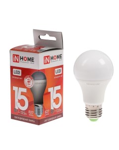 Лампа светодиодная IN HOME LED A60 VC Е27 15 Вт 6500 К 1430 Лм Inhome