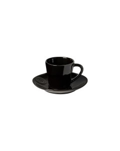 Чашка с блюдцем 190 мл керамическая черная Costa nova