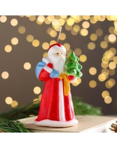 Свеча декоративная Дед Мороз сам ёлку принёс микс 12 5 см Nobrand