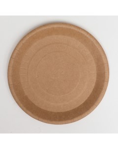 Бумажная тарелка крафт 18 х 18 см 100 шт Nobrand