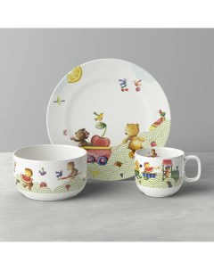 Набор детской посуды из 3 х предметов Hungry Bear Премиум Фарфор Villeroy&boch