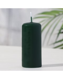 Свеча классическая 4x9 см тёмно зелёная Nobrand