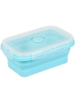 Контейнер пищевой пластик 0 5 л голубой складной Y4 6487 Nobrand
