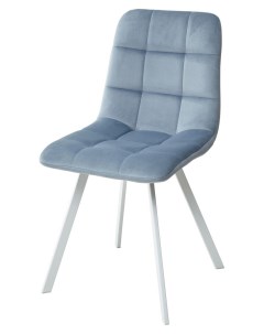 Комплект стульев М City CHILLI SQUARE 4 шт Велюр белый каркас G108 56 пудровый синий М-city