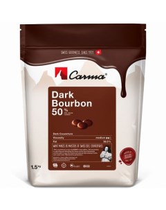Темный шоколадный кувертюр Bourbon 50 1 5 кг Carma