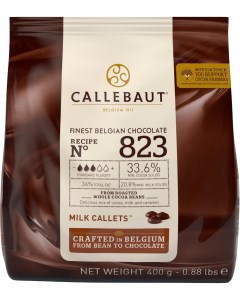 Шоколад молочный 400г 33 6 какао Бельгия Callebaut