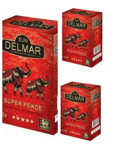 Чай черный Super Pekoe среднелистовой 100 г х 3 шт Sun delmar