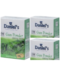 Чай зеленый Daniel s Gun Powder листовой 100 г х 3 шт Daniels
