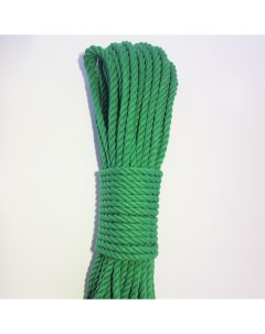 Веревка хлопчатобумажная диаметром 6 мм длина 30 метров зеленый Nobrand