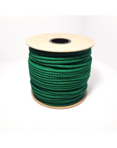 Веревка хлопчатобумажная диаметром 6 мм длина 50 метров на катушке зеленый Nobrand
