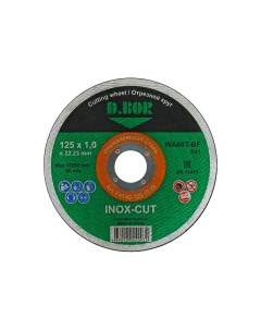 Отрезной диск по нержавеющей стали INOX CUT WA60T BF F41 125x1 0x22 23 D.bor