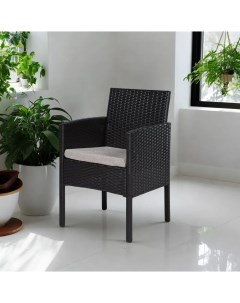 Садовое кресло Кения искусственный ротанг венге 52х57х92 Divan24