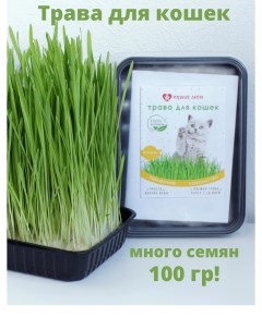 Лакомство для кошек трава для проращивания набор 100 г Мягкие лапы
