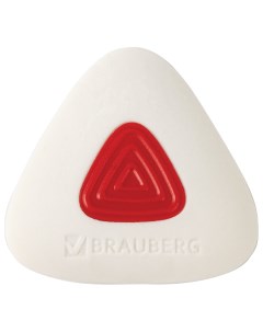 Ластик Trios PRO 36х36х9 мм белый треугольный красный пластиковый держатель Brauberg
