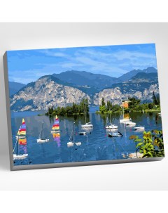 Картина по номерам Италия Озеро Гарда 40х50 см Molly