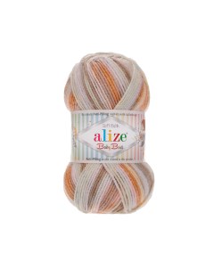 Пряжа для вязания Baby Best Batik 100г 240м Антипиллинг 7541 секционный 5 мотков Alize
