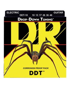 DDT 10 op Down Tuning никелированные струны для электрогитары 10 46 для пониженных Dr