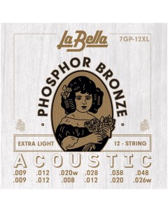 7GP 12XL Струны для 12 струнной акустической гитары La bella