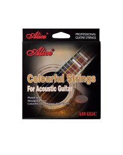 Aw435c sl Струны для акустической гитары разноцветные Alice