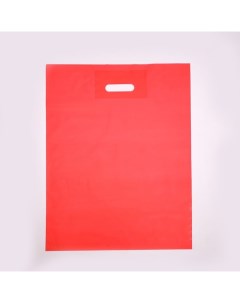 Пакет полиэтиленовый с вырубной ручкой Красный 50 60 См 70 мкм 50 шт Nobrand