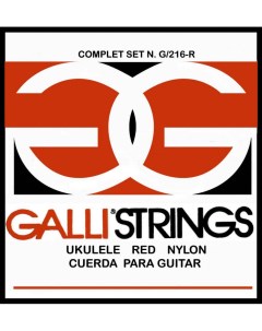 G216R струны для укулеле среднего натяжения красного цвета Galli