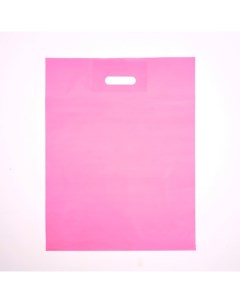 Пакет полиэтиленовый с вырубной ручкой Розовый 30 40 См 50 мкм 50 шт Nobrand