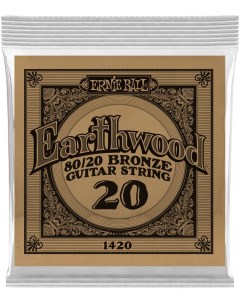 1420 Earthwood 80 20 020 Струна одиночная для акустической гитары Ernie ball