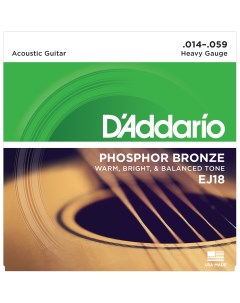 Струны для акустической гитары DADDARIO EJ18 Hard Tension 014 059 D`addario