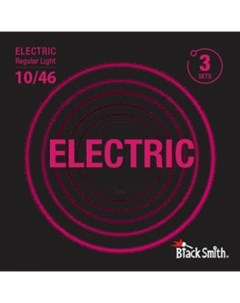 Струны для электрогитары Electric Regular Light 10 46 3 Sets Blacksmith