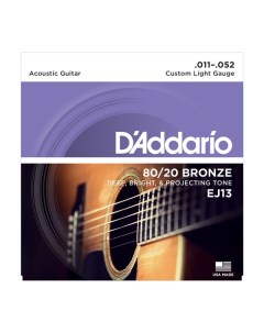 Струны для акустической гитары DADDARIO EJ13 80 20 CUSTOM LIGHT D`addario