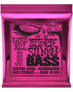 2854 Nickel Wound Slinky Super Short Scale 40 100 Струны для бас гитары Ernie ball