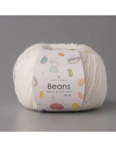 Пряжа Beans 5 мотков 240 м 50 гр цвет 10 белый Artland