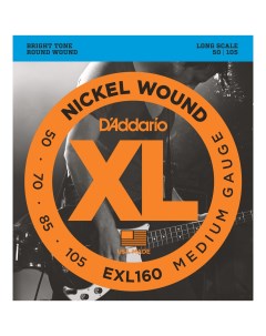 Струны для бас гитары DADDARIO EXL160 regular long 050 105 D`addario