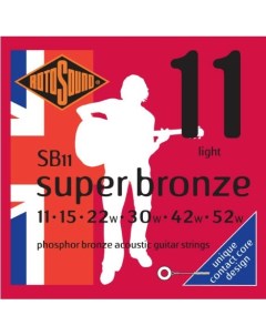Струны для акустической гитары SB11 STRINGS PHOSPHOR BRONZE Rotosound