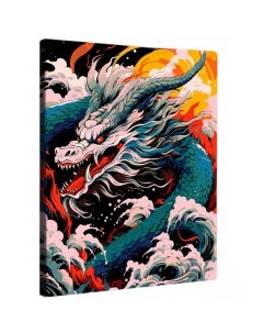 Картина по номерам Дракон на закате Арт-студия unicorn