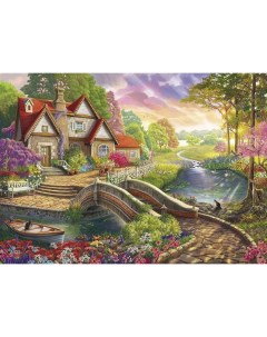 Картина по номерам Волшебный загородный дом 40х50 см Рыжий кот