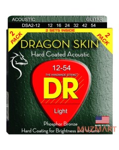 DSA 2 12 AGON SKIN Струны для акустической гитары 2 комплекта Dr