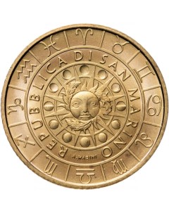 Монета 5 евро Лев Знаки зодиака Сан Марино 2019 UNC Mon loisir