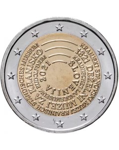 Монета 2 евро 200 лет Краеведческому музею Крань Словения 2021 UNC Mon loisir