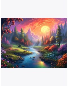 Алмазная мозаика на подрамнике Сказочный лес 40x30 см 50 цветов 64744 Gamestil