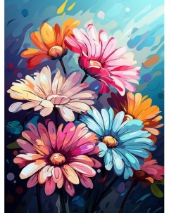 Алмазная мозаика на подрамнике Букет цветов 50x40 см 48 цветов 68947 Gamestil