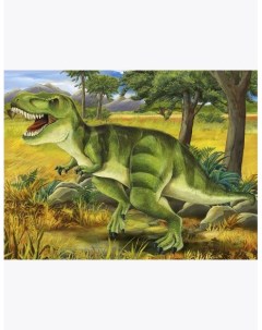 Алмазная мозаика без подрамника Зеленый динозавр 50x40 см 30 цветов 56826 Gamestil