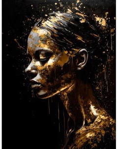 Алмазная мозаика без подрамника Девушки в золотой краске 40x30 см 30 цветов 62637 Gamestil
