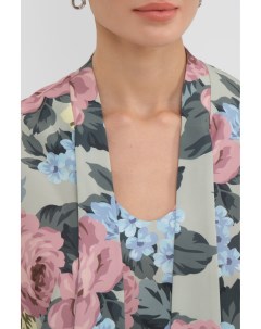 Блуза с бантом с цветочным принтом пионы Mollis